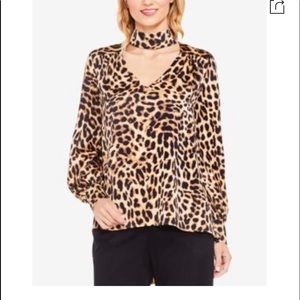 Leopard Blouse Size M Vince Camuto
